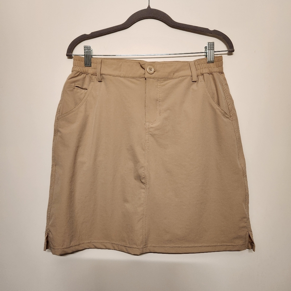 Willit Women's Skort Khaki Sz S Outdoor Performance Small Elastic Waist
